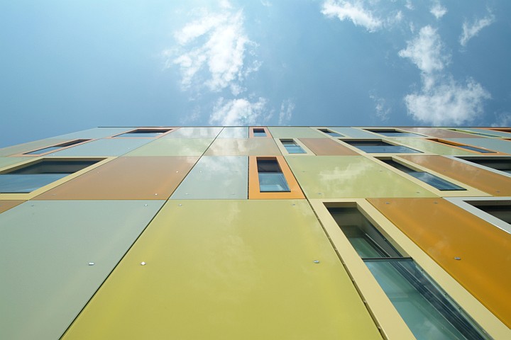 Architekturfotografie Glasfassade Jugendherberge Bremen